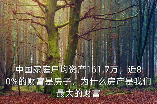 中國家庭戶均資產(chǎn)161.7萬，近80%的財(cái)富是房子，為什么房產(chǎn)是我們最大的財(cái)富