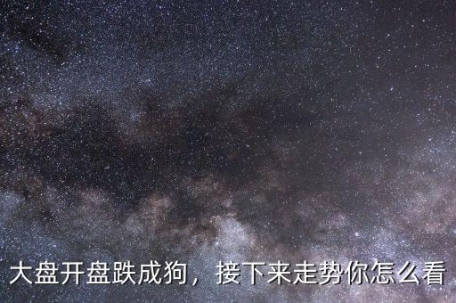 大盤開盤跌成狗，接下來走勢(shì)你怎么看