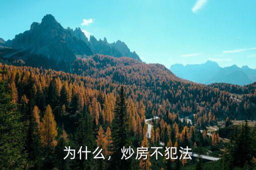 為什么，炒房不犯法
