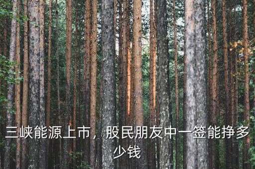 三峽能源上市，股民朋友中一簽?zāi)軖甓嗌馘X