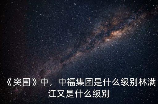 《突圍》中，中福集團是什么級別林滿江又是什么級別