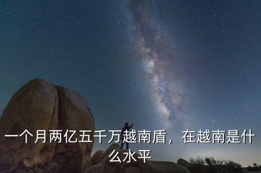 一個(gè)月兩億五千萬越南盾，在越南是什么水平