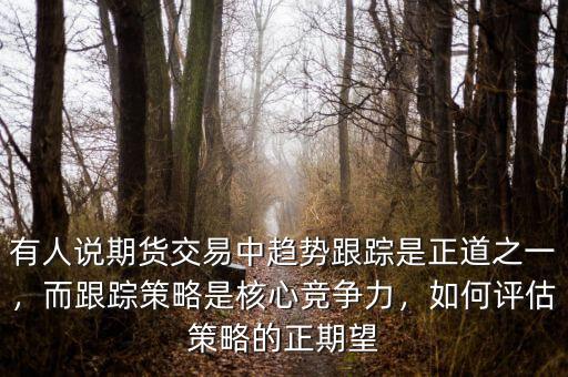 有人說期貨交易中趨勢跟蹤是正道之一，而跟蹤策略是核心競爭力，如何評估策略的正期望