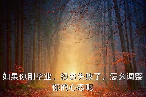 如果你剛畢業(yè)，投資失敗了，怎么調(diào)整你的心態(tài)呢
