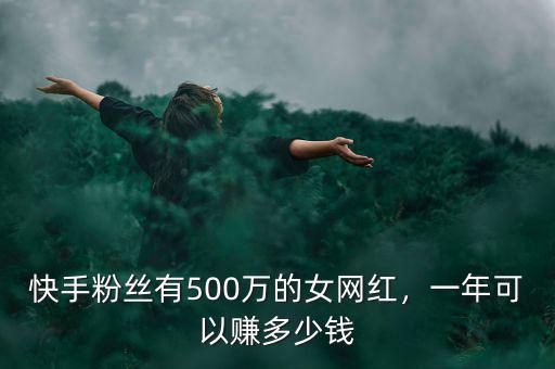 快手粉絲有500萬的女網(wǎng)紅，一年可以賺多少錢