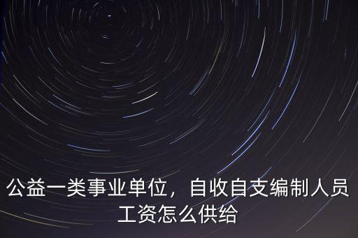 公益一類事業(yè)單位，自收自支編制人員工資怎么供給