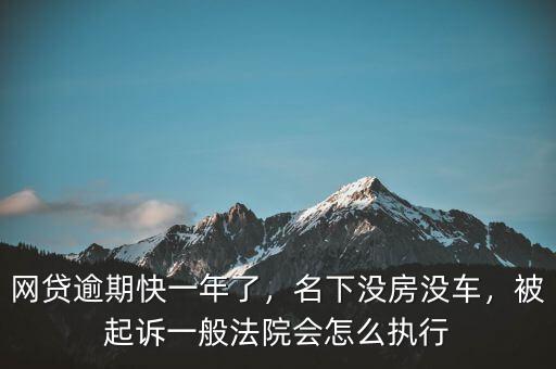 網(wǎng)貸逾期快一年了，名下沒房沒車，被起訴一般法院會(huì)怎么執(zhí)行