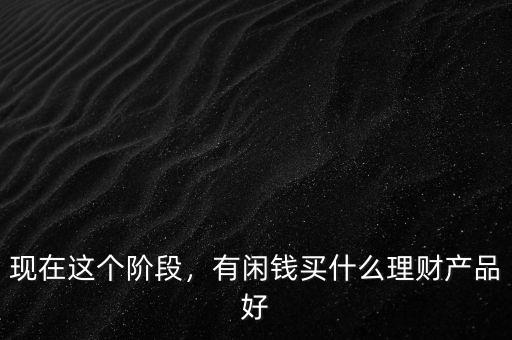 現(xiàn)在這個階段，有閑錢買什么理財(cái)產(chǎn)品好