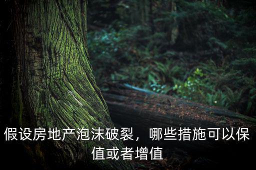 假設(shè)房地產(chǎn)泡沫破裂，哪些措施可以保值或者增值