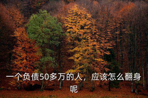 一個(gè)負(fù)債50多萬的人，應(yīng)該怎么翻身呢