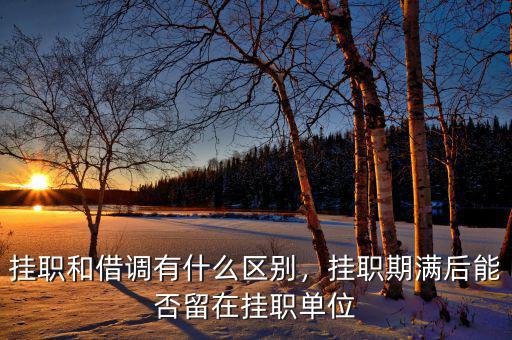 掛職和借調(diào)有什么區(qū)別，掛職期滿后能否留在掛職單位