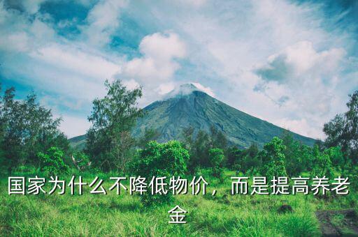 國(guó)家為什么不降低物價(jià)，而是提高養(yǎng)老金