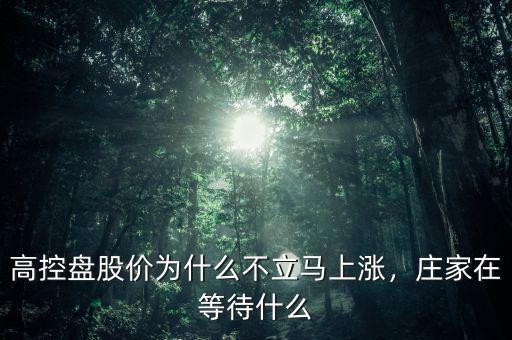 高控盤股價為什么不立馬上漲，莊家在等待什么