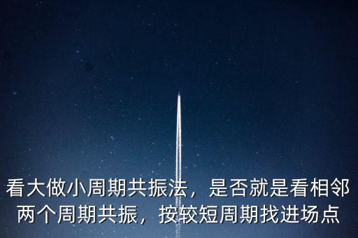 看大做小周期共振法，是否就是看相鄰兩個(gè)周期共振，按較短周期找進(jìn)場(chǎng)點(diǎn)