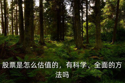 股票是怎么估值的，有科學(xué)、全面的方法嗎