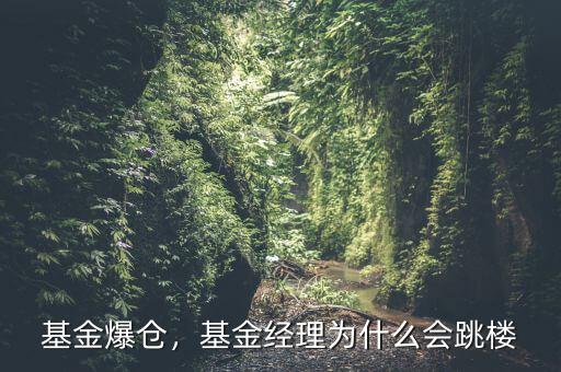 基金爆倉，基金經(jīng)理為什么會跳樓