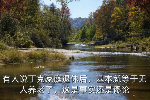 有人說丁克家庭退休后，基本就等于無人養(yǎng)老了，這是事實還是謬論