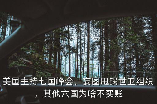 美國主持七國峰會(huì)，妄圖甩鍋世衛(wèi)組織，其他六國為啥不買賬