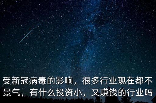 受新冠病毒的影響，很多行業(yè)現(xiàn)在都不景氣，有什么投資小，又賺錢的行業(yè)嗎