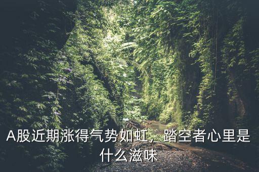 A股近期漲得氣勢(shì)如虹，踏空者心里是什么滋味
