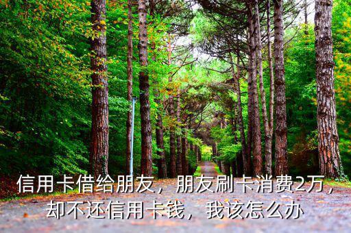 信用卡借給朋友，朋友刷卡消費2萬，卻不還信用卡錢，我該怎么辦