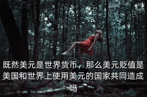 既然美元是世界貨幣，那么美元貶值是美國和世界上使用美元的國家共同造成嗎