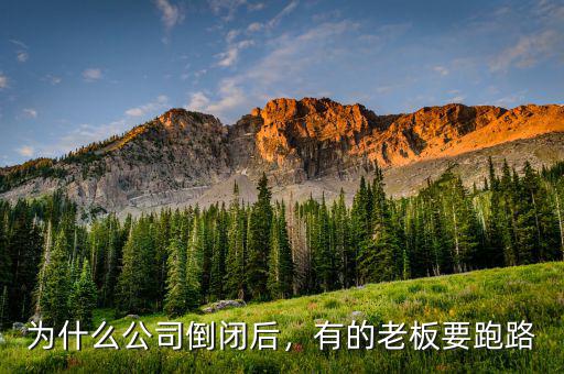 為什么公司倒閉后，有的老板要跑路