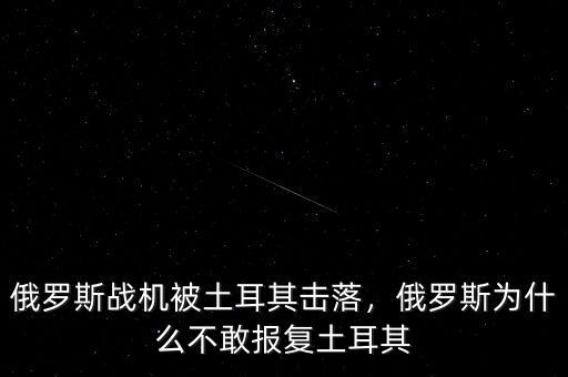 俄羅斯戰(zhàn)機(jī)被土耳其擊落，俄羅斯為什么不敢報復(fù)土耳其