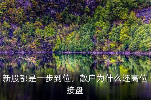 新股都是一步到位，散戶為什么還高位接盤