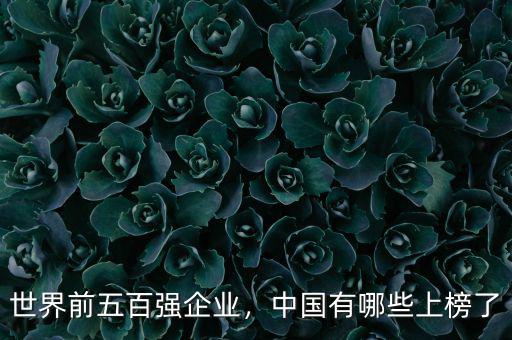 世界前五百?gòu)?qiáng)企業(yè)，中國(guó)有哪些上榜了