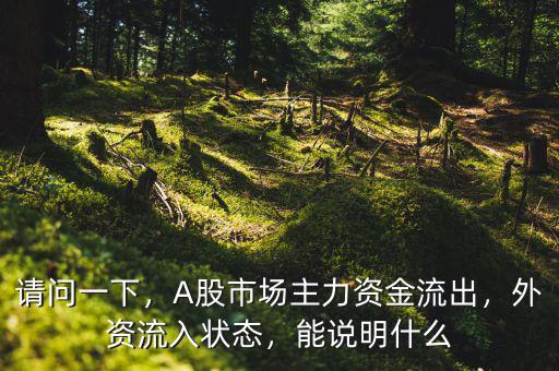 請問一下，A股市場主力資金流出，外資流入狀態(tài)，能說明什么