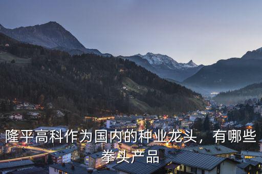 隆平高科作為國內(nèi)的種業(yè)龍頭，有哪些拳頭產(chǎn)品