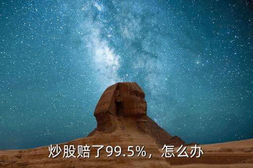 炒股賠了99.5%，怎么辦