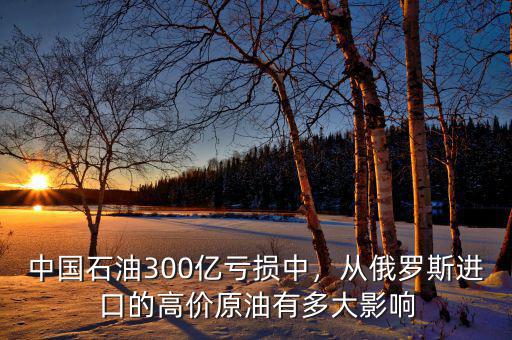中國石油300億虧損中，從俄羅斯進口的高價原油有多大影響