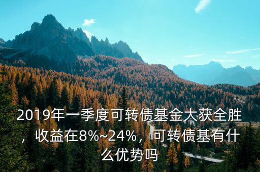 2019年一季度可轉(zhuǎn)債基金大獲全勝，收益在8%~24%，可轉(zhuǎn)債基有什么優(yōu)勢嗎