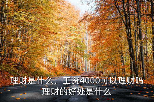 理財(cái)是什么，工資4000可以理財(cái)嗎理財(cái)?shù)暮锰幨鞘裁? class=