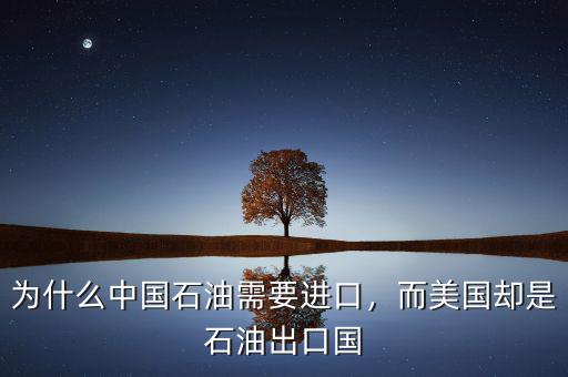 為什么中國石油需要進口，而美國卻是石油出口國