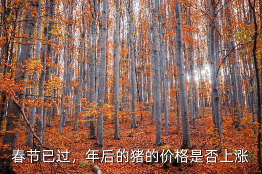 春節(jié)已過，年后的豬的價格是否上漲
