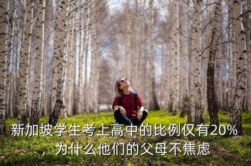 新加坡學(xué)生考上高中的比例僅有20%，為什么他們的父母不焦慮