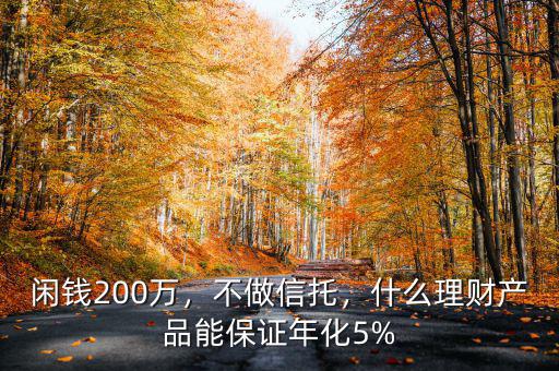 閑錢200萬，不做信托，什么理財(cái)產(chǎn)品能保證年化5%