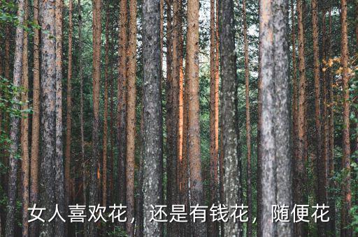女人喜歡花，還是有錢花，隨便花