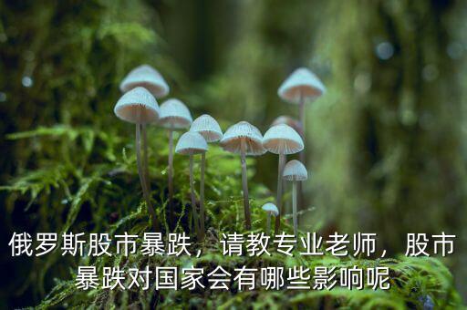 俄羅斯股市暴跌，請教專業(yè)老師，股市暴跌對國家會有哪些影響呢