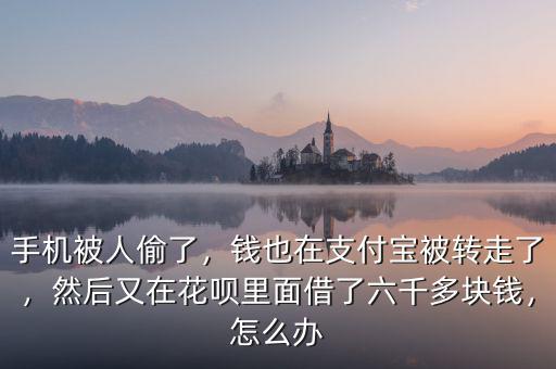 手機(jī)被人偷了，錢也在支付寶被轉(zhuǎn)走了，然后又在花唄里面借了六千多塊錢，怎么辦