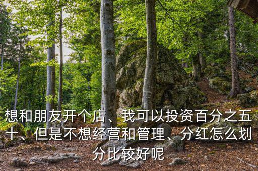 想和朋友開個(gè)店、我可以投資百分之五十、但是不想經(jīng)營和管理、分紅怎么劃分比較好呢
