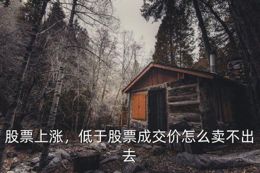 股票上漲，低于股票成交價(jià)怎么賣不出去