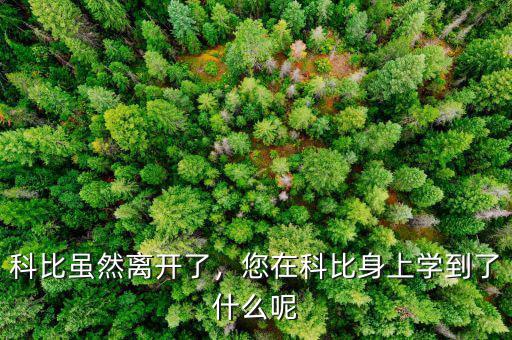 科比雖然離開了，您在科比身上學到了什么呢