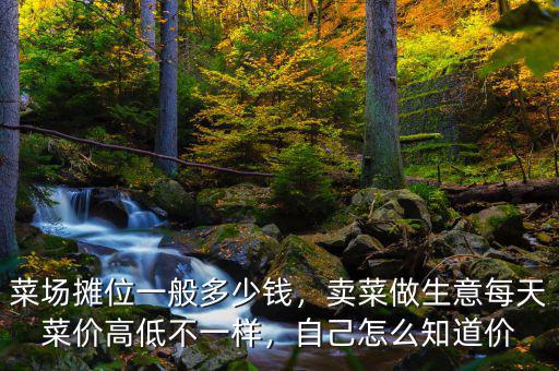 菜場攤位一般多少錢，賣菜做生意每天菜價高低不一樣，自己怎么知道價