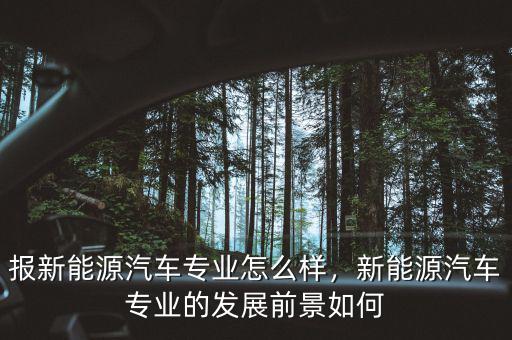 報新能源汽車專業(yè)怎么樣，新能源汽車專業(yè)的發(fā)展前景如何
