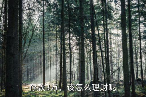 存款3萬，該怎么理財(cái)呢