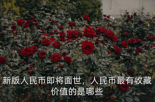 新版人民幣即將面世，人民幣最有收藏價值的是哪些